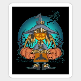 Pumpkin Witch Magnet